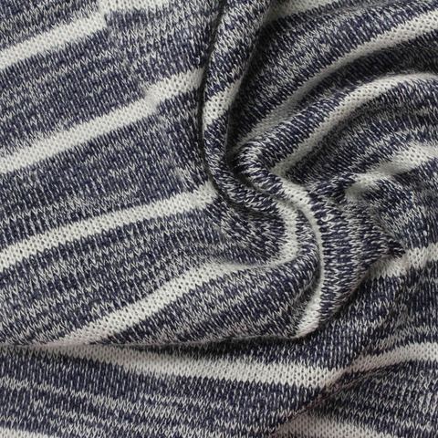 Striped Viscose Polyester Stretch Knit Fabric