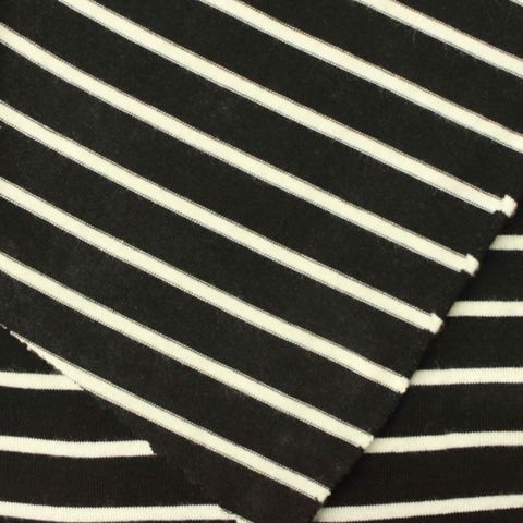 Striped Viscose Stretch Knit Fabric