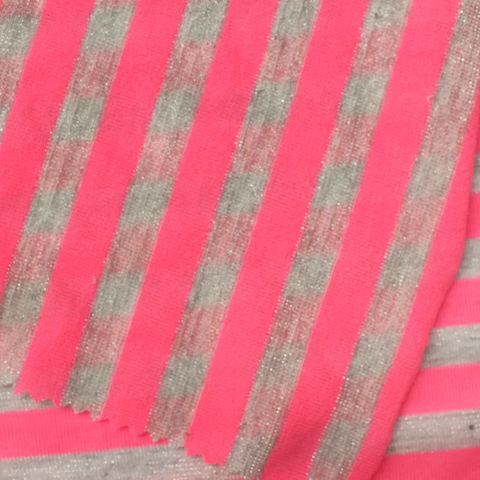 Striped 100% Polyester Knit Fabric