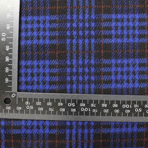 Blue Houndstooth Knit, Polyester