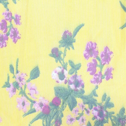 Bold Floral Polyester Stretch Mesh Fabric