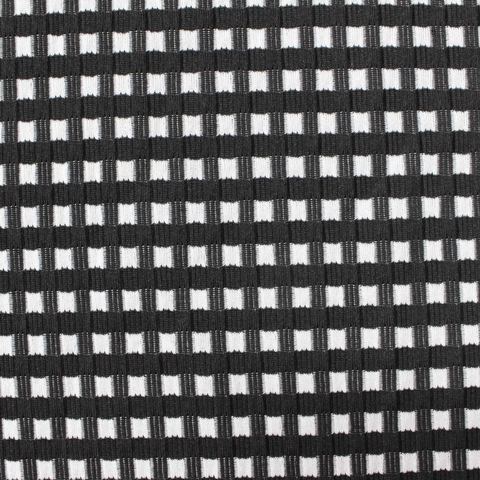 Fine Plaid Polyester Stretch Knit Fabric
