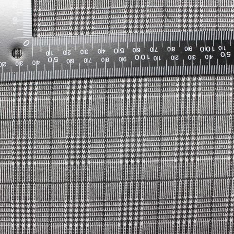 Plaid Polyester Stretch Knit Fabric
