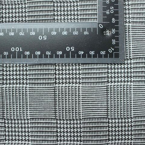 Plaid Polyester Stretch Knit Fabric