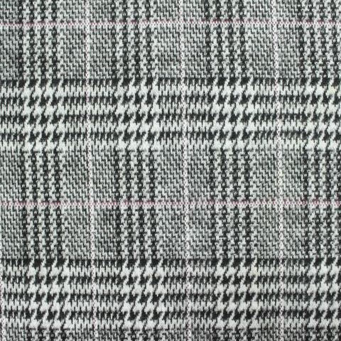 Bold Plaid Polyester Viscose Stretch Knit Fabric