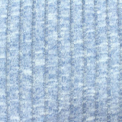 Heather Brushed Viscose Polyester Stretch Rib Knit Fabric