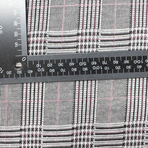 Plaid Polyester Stretch Knit Fabric