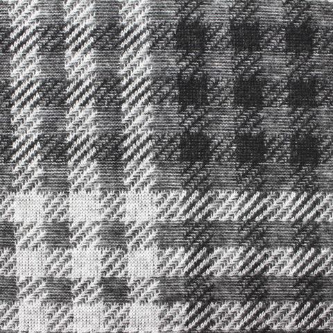 Plaid Viscose Polyester Stretch Knit Fabric