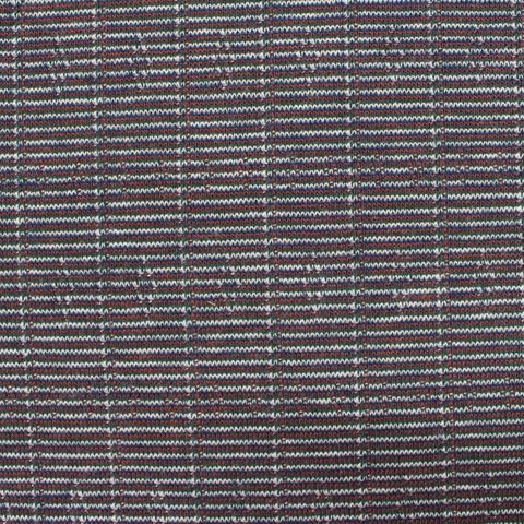 Fine Plaid Polyester Viscose Stretch Knit Fabric