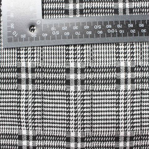 Plaid Polyester Stretch Knit Fabric