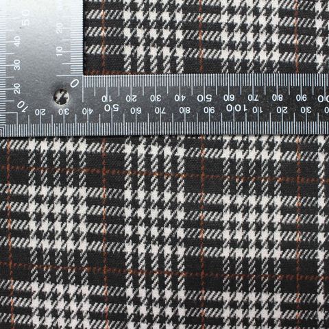 Plaid Brushed Polyester Stretch Knit Fabric