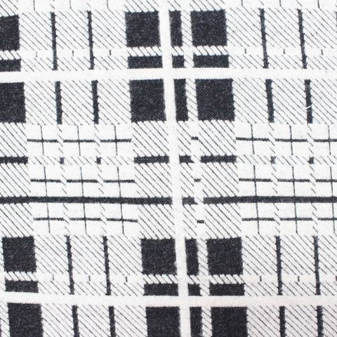 Bold Plaid Viscose Polyester Stretch Knit Fabric