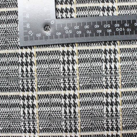 Plaid Polyester Viscose Stretch Knit Fabric