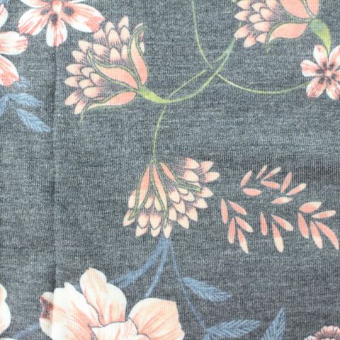 Bold Floral Polyester Viscose Stretch French Terry Fabric