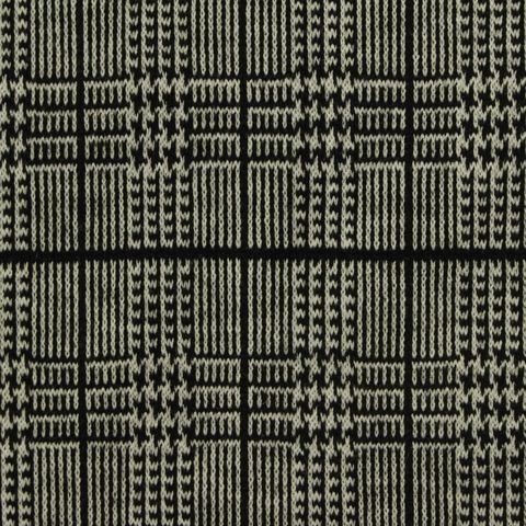 Bold Plaid Polyester Viscose Stretch Knit Fabric