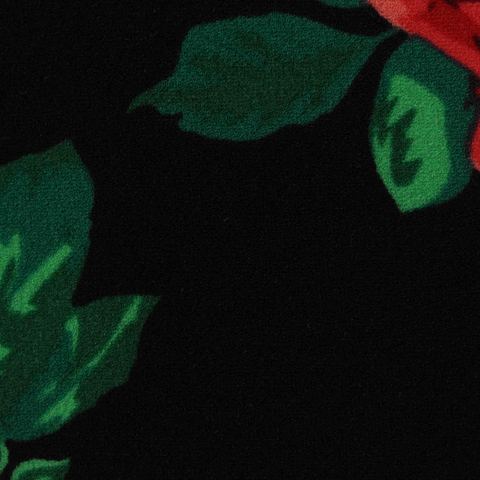 Red Flowers Scuba Knit, Polyester