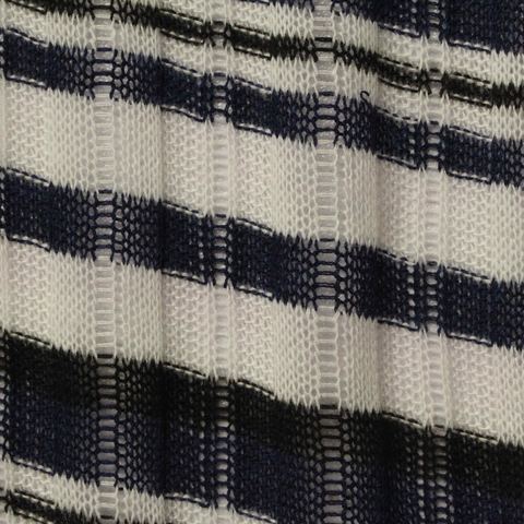 Bold Striped 100% Polyester Rib Knit Fabric