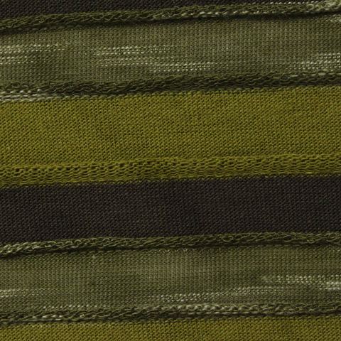 Bold Striped Cotton Stretch Knit Fabric