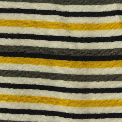 Striped Polyester Viscose Stretch Jersey Knit Fabric