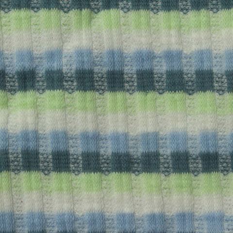 Plaid Cotton Polyester Stretch Knit Fabric