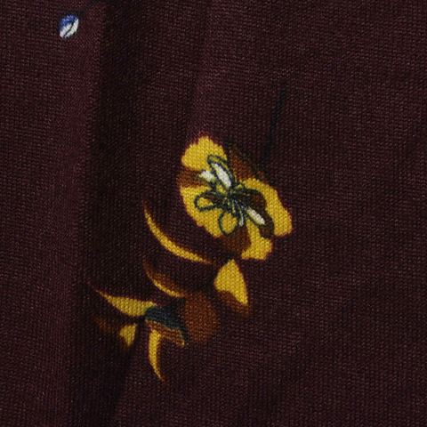Bold Floral Brushed Polyester Stretch Milk Silk Knit Fabric