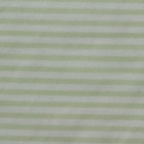 Light Green Horizontal-Stripe Knit, Cotton-Poly