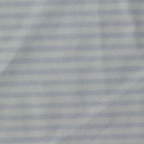 Light Blue Horizontal-Stripe Knit, Cotton-Poly