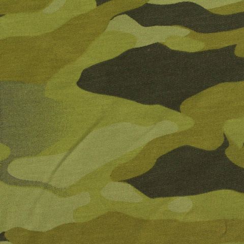 Printed Brushed Polyester Modal Stretch French Terry Fabric