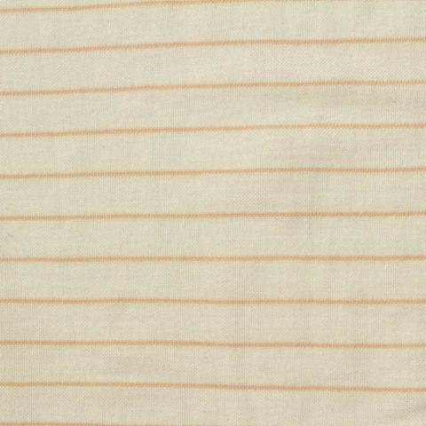 Peach Horizontal-Stripe Interlock Knit, Viscose-Nylon