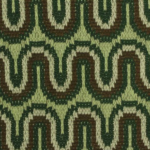 Dark Green Geometric Jacquard, Polyester