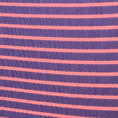 Striped Polyester Stretch Crepe Fabric