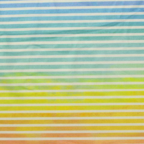 Striped Polyester Stretch Knit Fabric