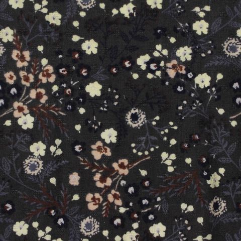 Fine Floral Cotton Viscose Woven Fabric
