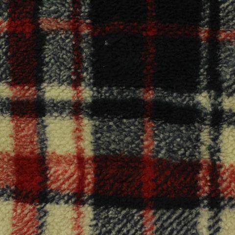 Bold Plaid 100% Polyester Knit Fabric