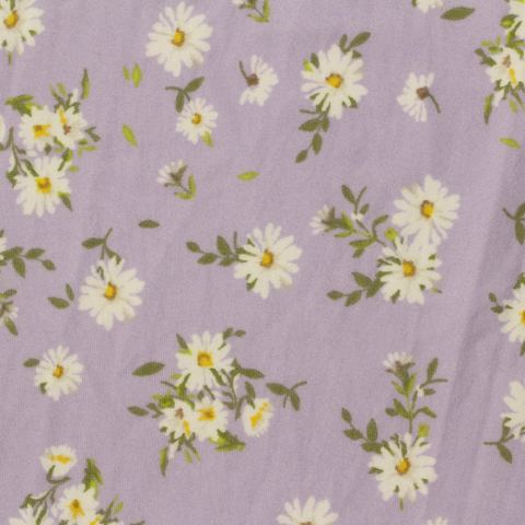 Floral Polyester Stretch Milk Silk Knit Fabric