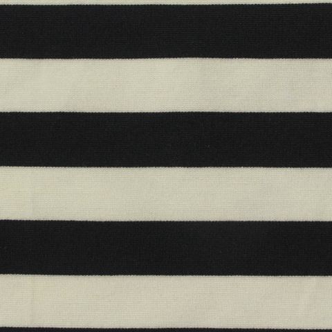 Bold Striped Viscose Polyester Stretch Ponte Knit Fabric