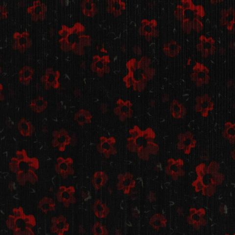 Floral Polyester Stretch Knit Fabric