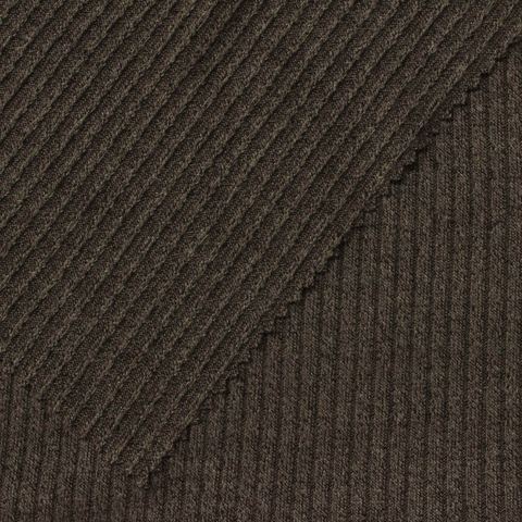 Polyester Viscose Stretch Rib Knit Fabric
