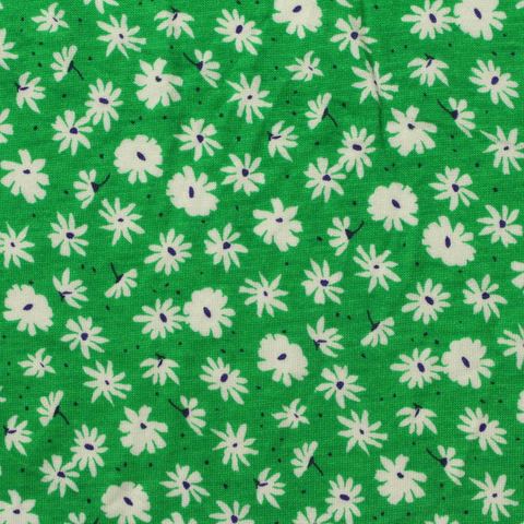 Fine Floral Viscose Stretch Jersey Knit Fabric