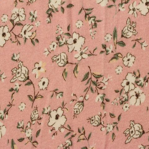 White Floral Rib Knit, Cotton