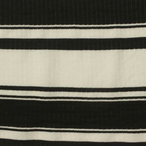 Bold Striped Polyester Viscose Knit Fabric
