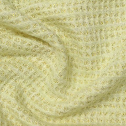 Jacquard Viscose Polyester Blend Metallic Chunky Knit Fabric