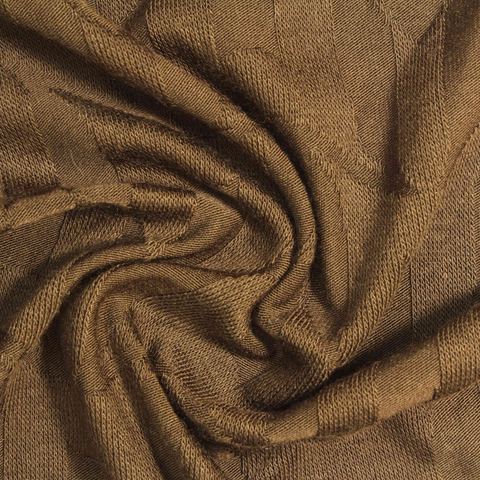 Brown Diagonal-Stripe Jacquard, Viscose-Acrylic