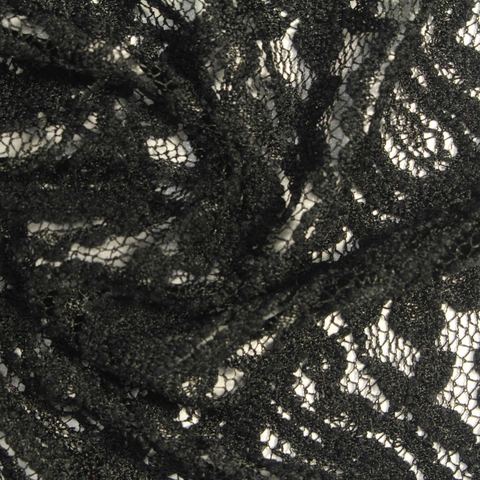 Black Openwork Lace, Nylon