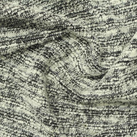 Black Marl Bouclé, Poly-Cotton