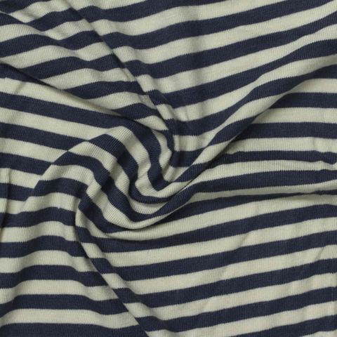 Striped Viscose Stretch Knit Fabric