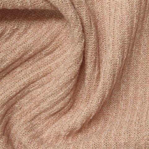 Heather 100% Polyester Rib Knit Fabric