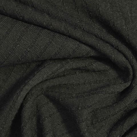 Jacquard Polyester Viscose Stretch Rib Knit Fabric