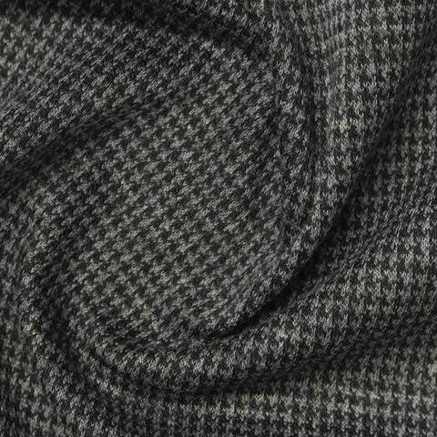 Fine Plaid Polyester Stretch Knit Fabric