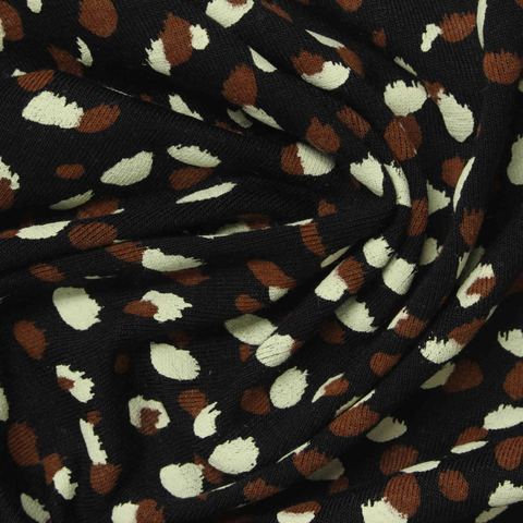 Animal Print Viscose Stretch Jersey Knit Fabric